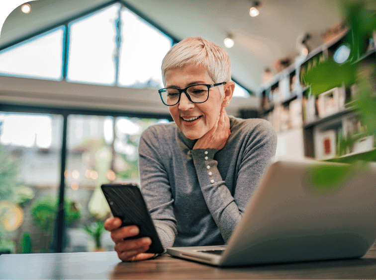 Diversified Roofing | women looking at her phone