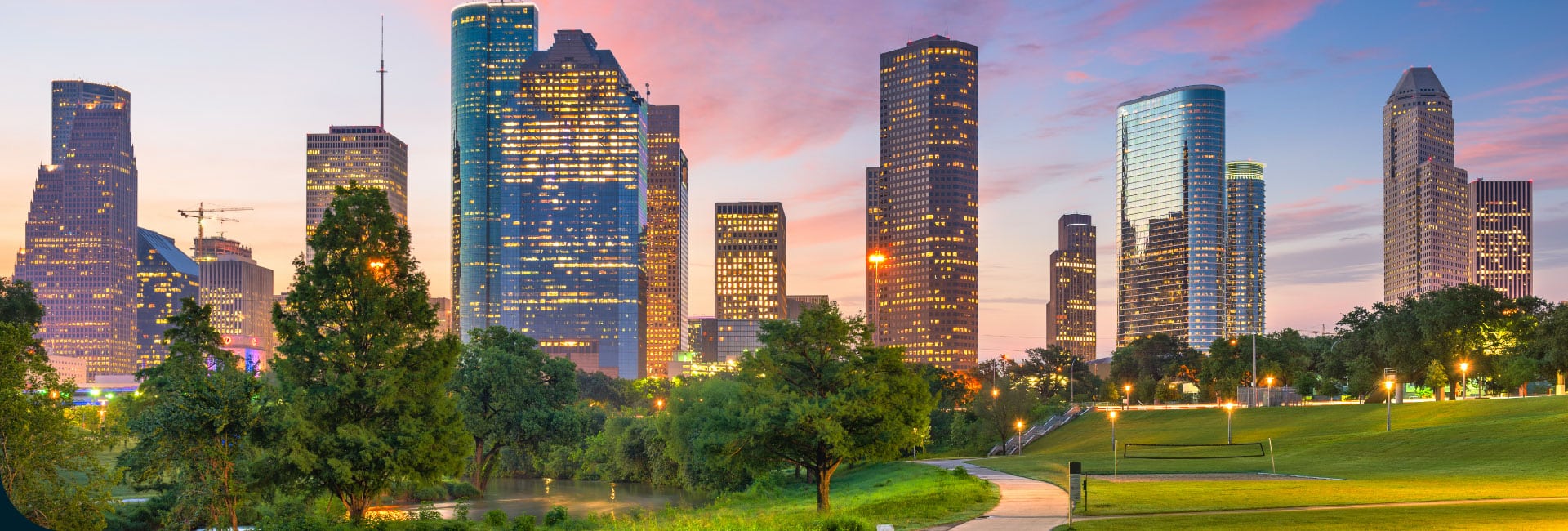 Houston Skyline at sunset